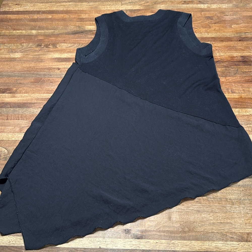 Zara Basic Collection Asymmetrical Black Top Size… - image 3